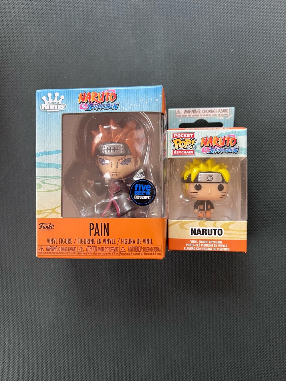 Funko Naruto Shippuden Pain & Naruto Vinyl Figures - Orange, Yellow, Black